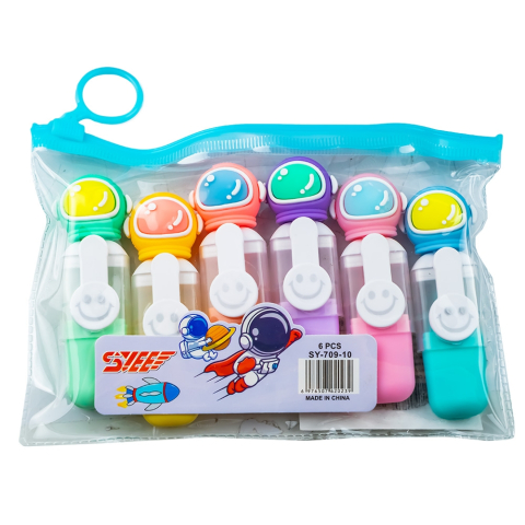 Instrumente de scris - Textmarker pentru copii Astronaut 6 buc /set
