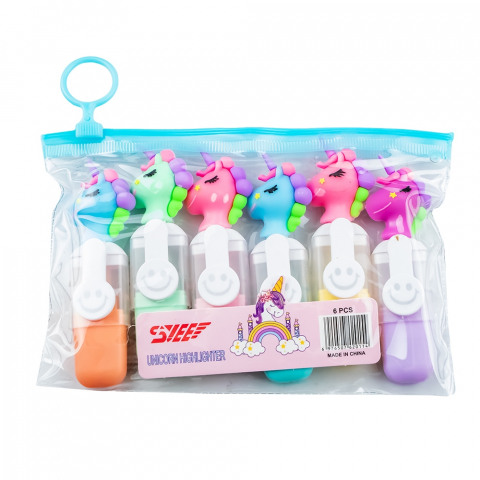 Textmarkere copii Unicorn 6 culori/set [1]