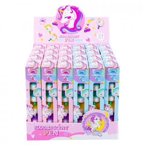 Textmarker stivuibil Unicorn 5 culori/set [2]