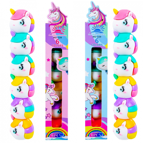 Textmarker stivuibil Unicorn 5 culori/set [1]