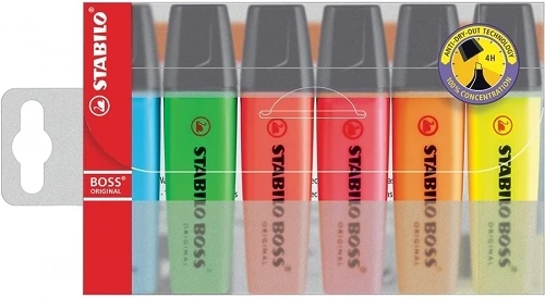 Scriere și corectare - Set textmarkere Stabilo Boss Original 6 culori fluorescente