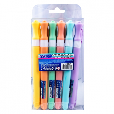 Markere și textmarkere - Textmarker Nebo culori pastel 12 buc/set