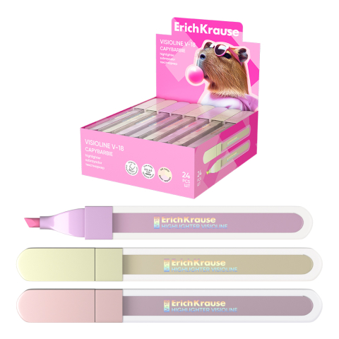 Noutăți Librăria Compas - Textmarker ErichKrause Visioline V-18 CapyBarbie diverse culori