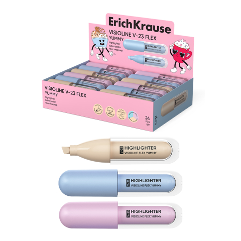 Noutăți Librăria Compas - Textmarker ErichKrause Visioline V-23 Flex Yummy diverse culori