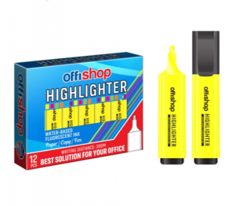 Rechizite școlare - Textmarker fluorescent galben 1-5 mm Offishop