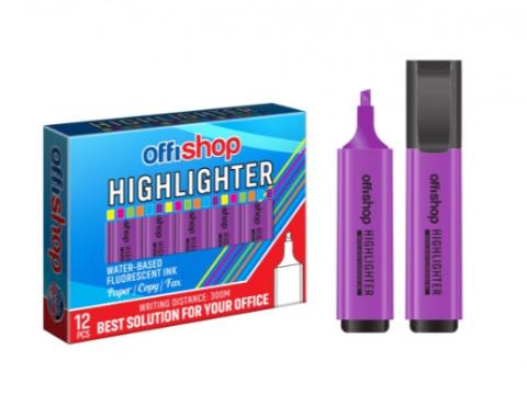 Rechizite școlare - Textmarker fluorescent mov 1-5 mm Offishop