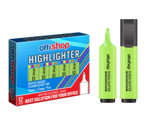 Markere și textmarkere - Textmarker fluorescent verde 1-5 mm Offishop
