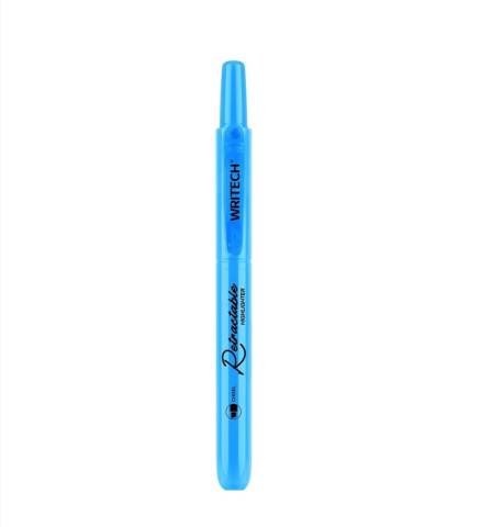 Textmarker - Textmarker retractabil Writech Neon albastru