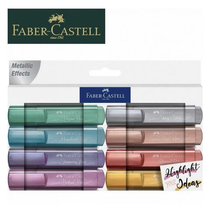 Rechizite școlare - Set markere metalice Faber-Castell 8 culori