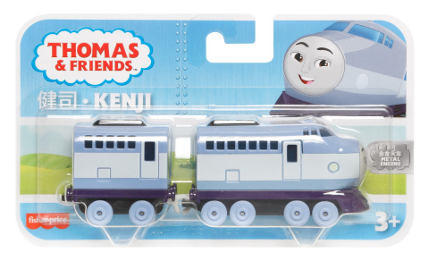 Trenulețe de jucărie - THOMAS LOCOMOTIVA CU VAGON PUSH ALONG KENJI