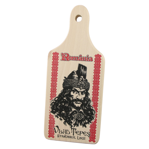 Casă și decorațiuni - Tocator decorativ Romania/Vlad Tepes – Strajerul Legii 9.5x23 cm