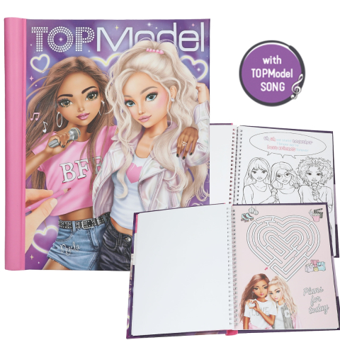 Cărți pentru copii - Carte de colorat cu LED si sunet BFF TOPModel