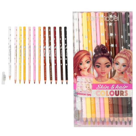 Accesorii personale și beauty - Set 12 creioane colorate Skin and Hair TOPModel