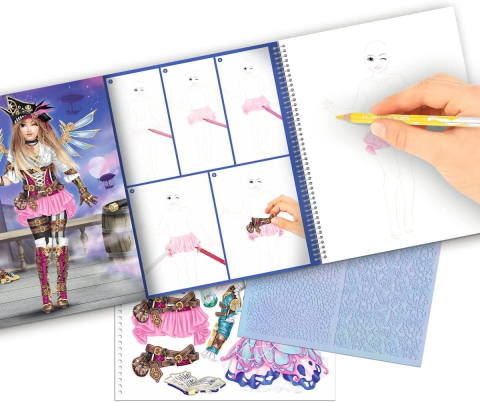 Carte de colorat cu stickere Fantasy TOPModel [1]