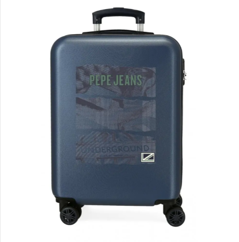 Trollere pentru copii - Troler cabina Pepe Jeans Davis denim 38 x 55 x 20 cm