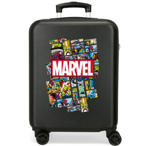 Rechizite școlare - Troller valiza mica copii Marvel The Avengers Comic ABS negru 55cm