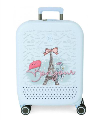 Rechizite școlare - Troler cabina fete Enso Bonjour turcoaz 40 x 55 x 20 cm