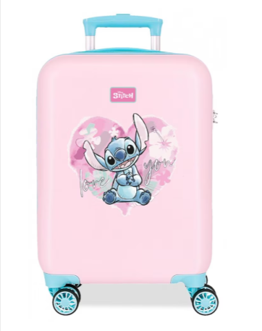 Rechizite școlare - Troler copii Disney Heart Stitch roz 33 x 50 x 20 cm