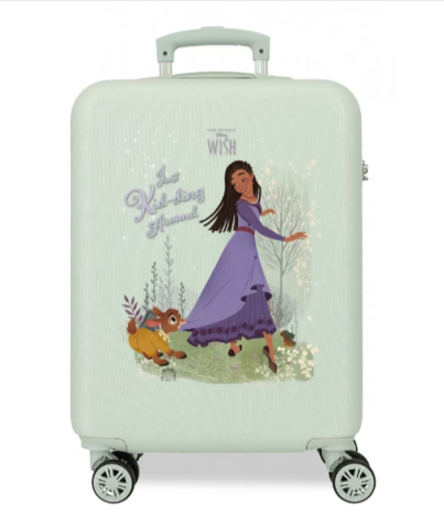 Ghiozdane și rucsacuri - Troler mic copii Disney Wish Playing with Valentino 38 x 55 x 20 cm verde