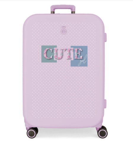 Ghiozdane și rucsacuri - Troler mediu fete expandabil Enso Cute Girl 48 x 70 x 28 cm mov