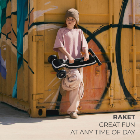 TROTINETA CU LUMINI KINDERKRAFT RAKET, BLUE [1]