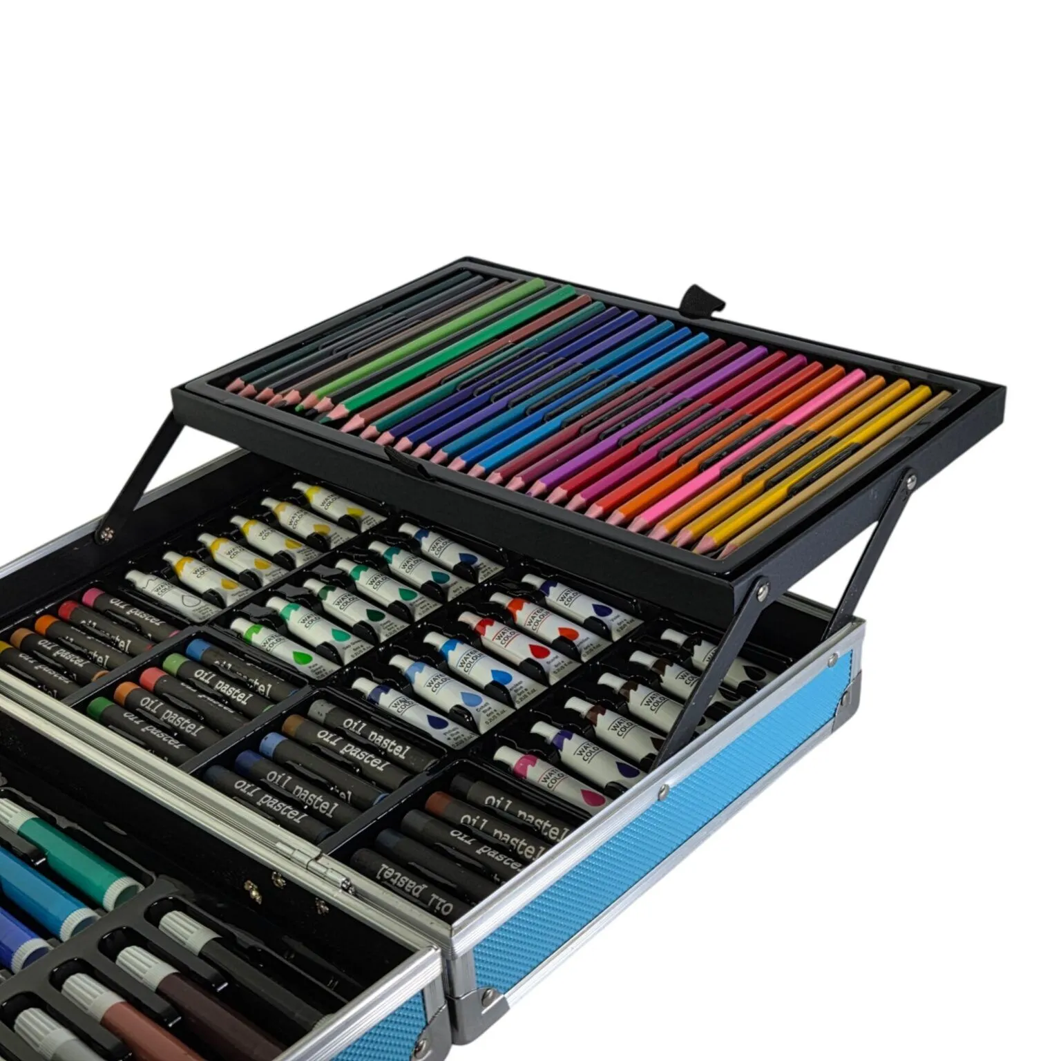 Trusa de colorat pentru copii 145 piese cu valiza organizatoare [2]