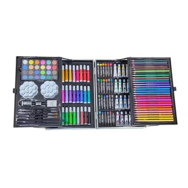 Accesorii craft - Trusa de colorat pentru copii 145 piese cu valiza organizatoare