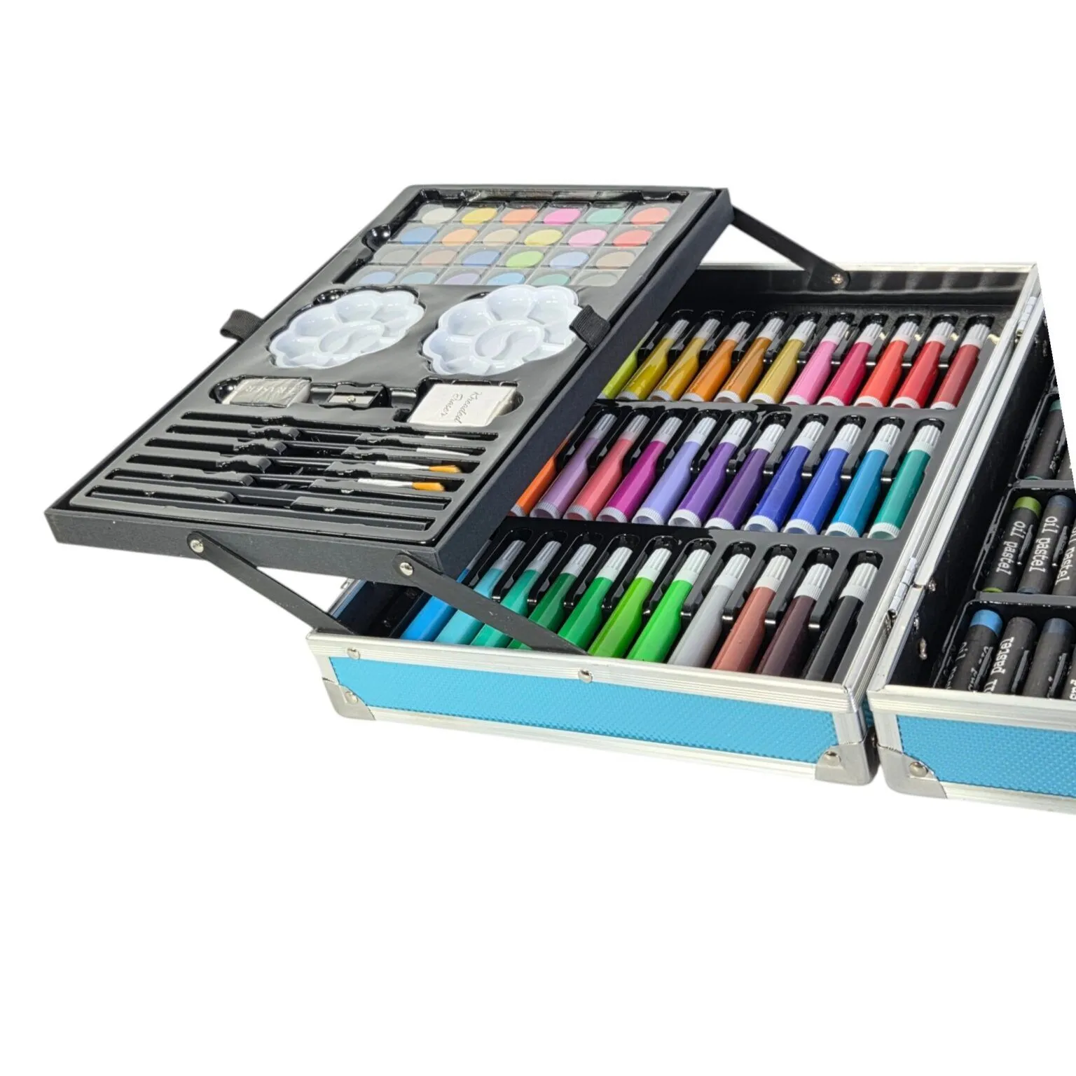 Trusa de colorat pentru copii 145 piese cu valiza organizatoare [3]