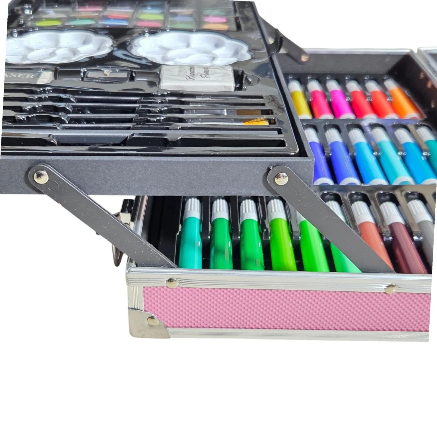 Trusa de colorat copii 145 piese - Set creativ desen si pictura [3]