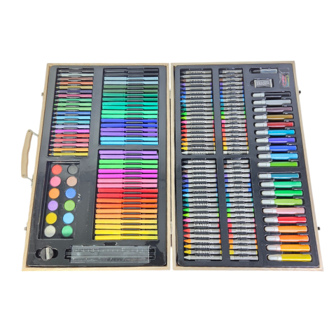 Craft și modelaj - Trusa de colorat 180 piese pentru copii si adulti in cutie cu maner