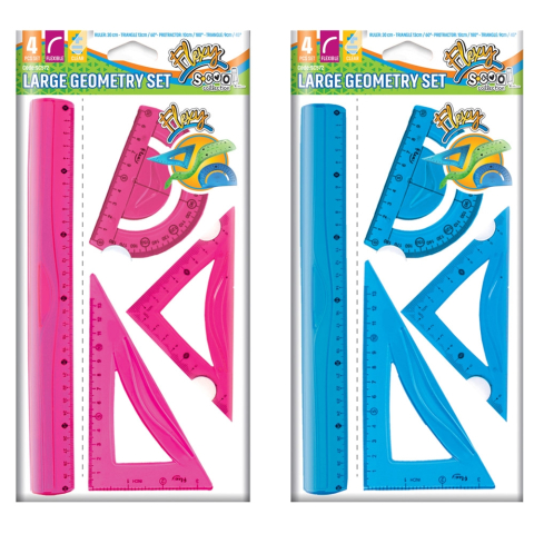 Trusa de geometrie flexibila 4 piese/set S Cool Collection