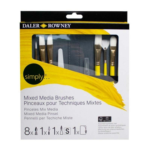 Accesorii craft - Trusa pictura 10 piese Simply Mixed Media Daler Rowney