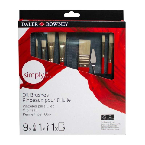 Artă și creativitate - Trusa pictura 10 piese Simply ulei Daler Rowney