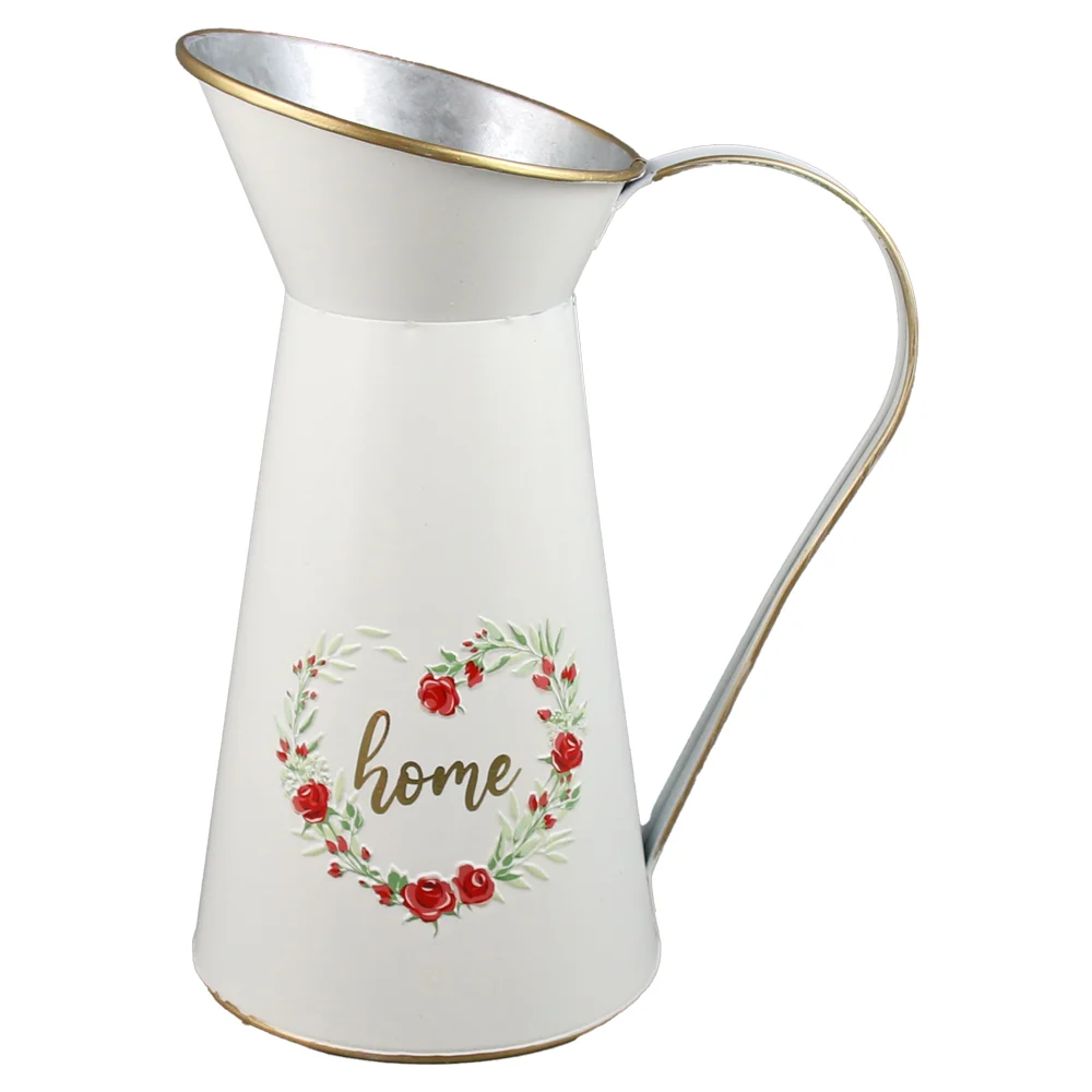 Casă și decorațiuni - Ulcior din metal 13x25 cm Trandafiri