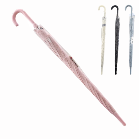 Accesorii școlare - Umbrela de ploaie cu maner curbat 76 cm culori diferite