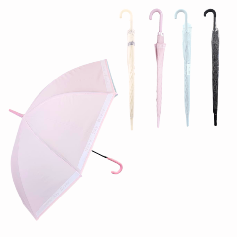 Accesorii școlare - Umbrela de ploaie cu maner curbat 76 cm culori diferite