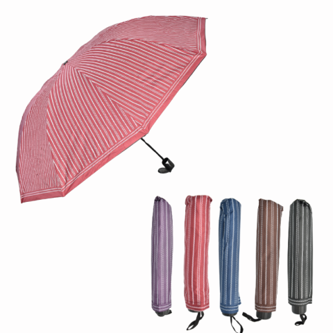 Accesorii școlare - Umbrela telescopica cu husa model cu dungi culori diferite