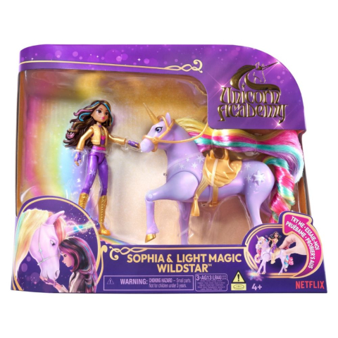Papusa Sophia si unicornul Wildstar cu lumini Unicorn Academy [1]
