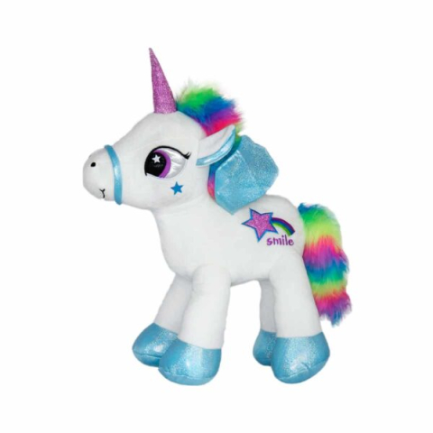 Jucării și jocuri - Jucarie de plus Unicorn alb 51 cm