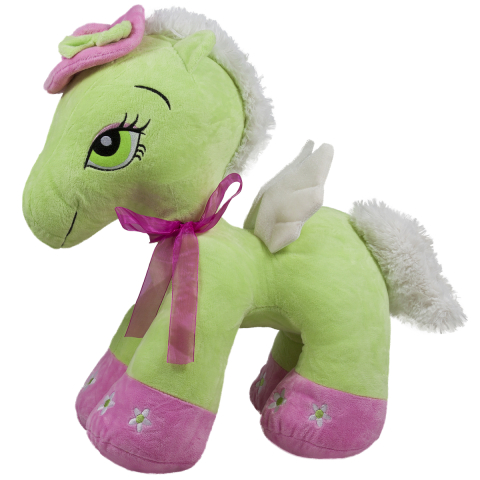 Jucării și jocuri - Jucarie de plus Unicorn 44 cm verde