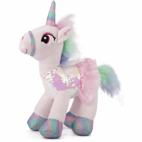 Jucării și jocuri - Unicorn rochie roz 30 cm