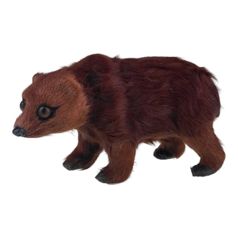 Urs plastic cu blana 13x7 cm maro [1]