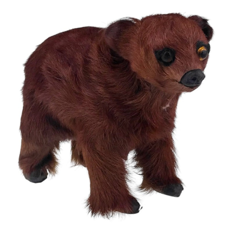Urs plastic cu blana 19x14 cm maro [1]