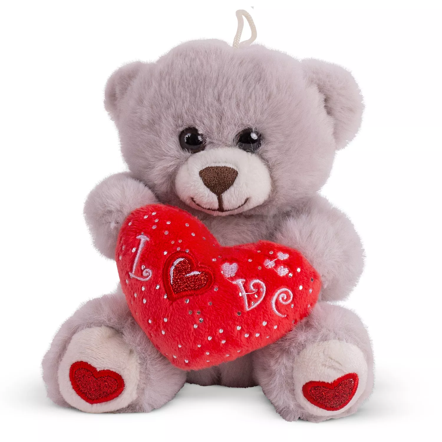 Jucării de pluș - Urs plus inima bej 15 cm