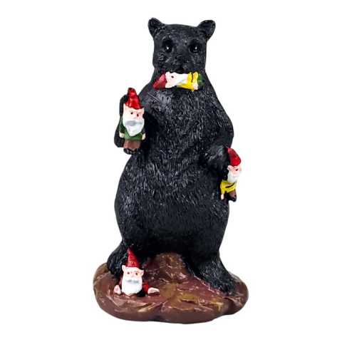 Casă și decorațiuni - Urs din rasina cu 4 pitici