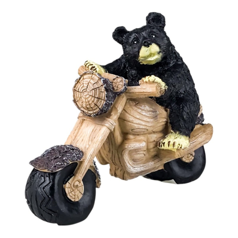 Casă și decorațiuni - Urs pe motocicleta din rasina