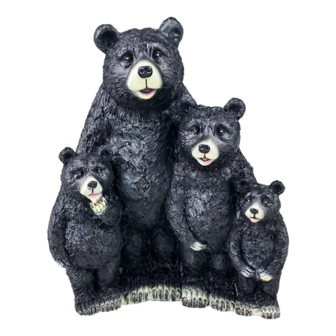 Casă și decorațiuni - Urs cu pui din rasina