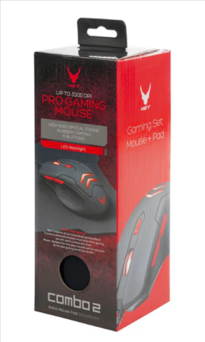 Set Mouse Gaming Varr VSETMPX4 3200 DPI si Mousepad Negru [1]