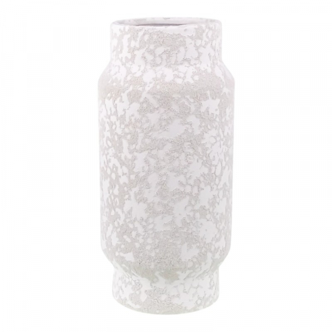 Casă și decorațiuni - Vaza ceramica cu aplicatii 11x25 cm