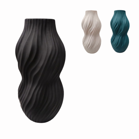 Vaze decorative - Vaza ceramica texturata 57 x 13 cm culori diferite